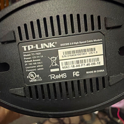 Link 7620 docsis 3 0 - tc-7620,